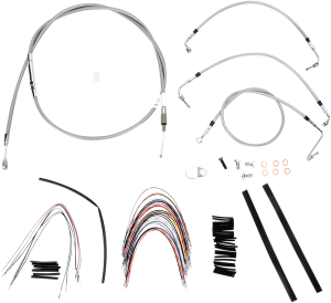 Complete Stainless Braided Handlebar Cable/brake Line Kit Silver