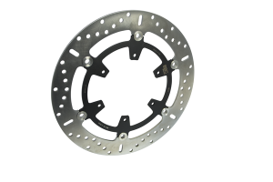 Round D-series Fixed Offroad Brake Rotor Polished Steel, Silver, Stainless Steel, 2, nordicamoto.ro
