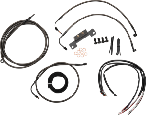 Complete Midnight Braided Handlebar Cable/brake Line Kit Black