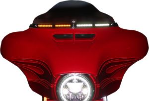 Genesis® 4 Dynamic Led Batwing Windshield Trim Black
