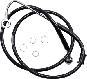 Extended Length Stainless Steel Brake Line Black, Vinyl Coated Oversize [+254 mm (10'')], 1, nordicamoto.ro