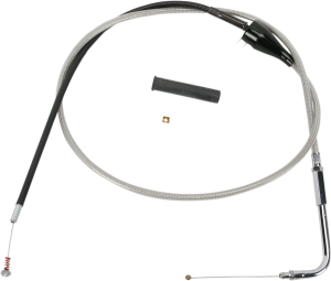 Stainless Braided Idle Cable Silver