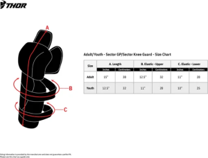 Genunchiere Copii Thor Sector Black ONE SIZE, 2, nordicamoto.ro