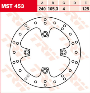 Brake Rotor Fixed 240 Round Front/rear Steel, 2, nordicamoto.ro