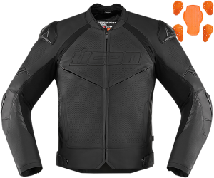 Geaca Piele Icon Hypersport 2 Prime™ Black XL, 1, nordicamoto.ro
