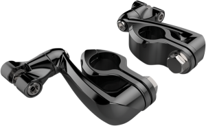 Engine Guard Highway Peg Hingeless Mounting Clamp Kit Black Extended, 1, nordicamoto.ro