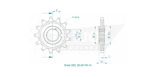 Standard Sprocket Front 520 Natural, 2, nordicamoto.ro