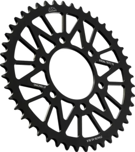 Pinion spate din aluminiu Racelite, negru , nordicamoto.ro