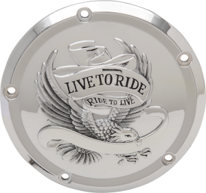 Live To Ride Derby Cover Chrome, 1, nordicamoto.ro