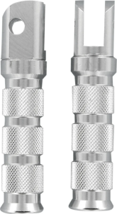 Suporturi pentru picioare din aluminiu anodizat pentru motociclete sport, argintii, 1, nordicamoto.ro