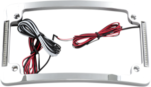 Tri-radius License Plate Frame With Flushmount Leds Amber, Red, White, 3, nordicamoto.ro