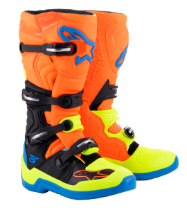 Cizme Alpinestars Tech 5 Fluorescent Orange/Fluorescent Yellow/Blue/Black