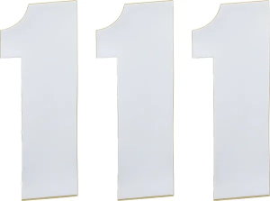 MOOSE RACING Vinyl Race Numbers White 
