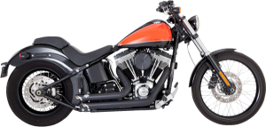 Shortshots Staggered Exhaust System Black, Matte Black, 3, nordicamoto.ro
