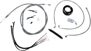 Complete Stainless Braided Handlebar Cable/brake Line Kit Silver, 1, nordicamoto.ro
