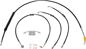 Standard Black Vinyl Braided Handlebar Cable/brake Line Kit Black