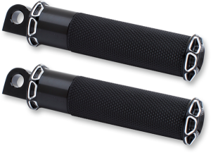 Fusion Male-mount Footpegs Black, Silver