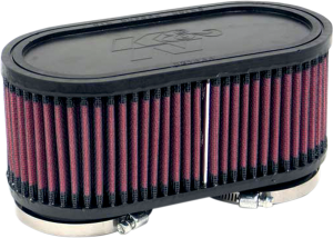 Clamp-on Air Filter Black, Red