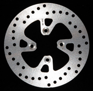 Round D-series Scooter Brake Rotor Silver, Stainless Steel