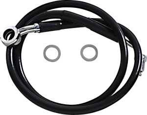 Extended Length Stainless Steel Brake Line Black, Vinyl Coated