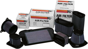 High-flow Air Filter Black, Red