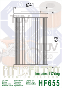 Filtru ulei KTM EXC 250-500 Hiflofiltro HF655