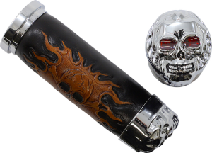 Skull Grips Black, 2, nordicamoto.ro
