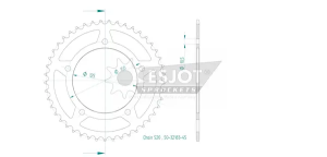 Pinion standard spate 520 negru, 2, nordicamoto.ro