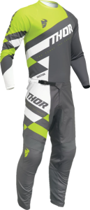 Tricou Copii Thor Sector Checker Gray/Green XS, 3, nordicamoto.ro