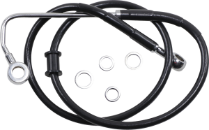 Extended Length Stainless Steel Brake Line Black, Vinyl Coated Oversize [+51 mm (2'')], 1, nordicamoto.ro