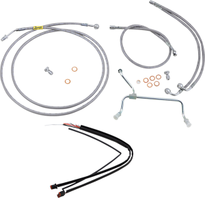 Complete Stainless Braided Handlebar Cable/brake Line Kit Silver, 1, nordicamoto.ro