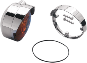 Die-cast Turn Signal Visors Chrome