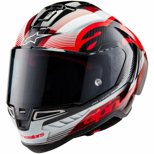 Casca integrala sport ALPINESTARS SUPERTECH R10 CARBON TEAM Negru/Rosu/Alb