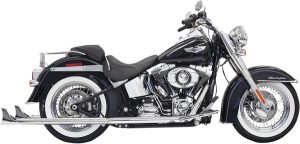 Fishtail True Dual Exhaust System Chrome, 1, nordicamoto.ro