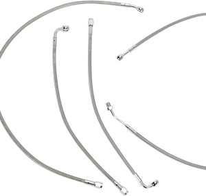 Complete Stainless Braided Handlebar Cable/brake Line Kit Silver, 2, nordicamoto.ro