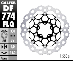 Cubiq Brake Rotor Black, Silver