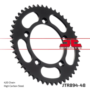 JT SPROCKETS Induction Hardened Black Zinc Finish Rear Sprocket Black, Zinc 