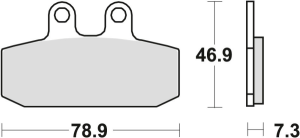 Placute frana fata/spate TRW Organice APRILIA RX 125 '85-'89/TUAREG 350/600 '86-'89/ HONDA NSR 125 '88-'03/ CRM 125 '90-'99/KTM EXC / GS '90-'91/MOTO GUZZI V7 '15-/V9 '16-