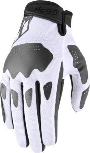 Manusi Textil/Piele Icon Hooligan™ White 2XL, 4, nordicamoto.ro
