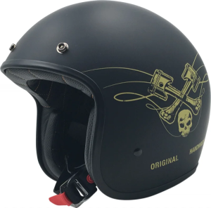 AFX Fx-76 Raceway Vintage Helmet Matte Black-gold 2x-large, 1, nordicamoto.ro