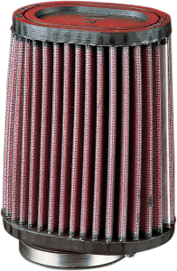 Universal Clamp-on Air Filter Black, Red
