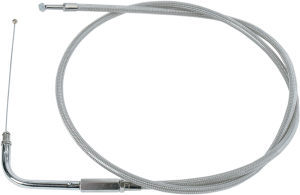 Stainless Braided Throttle Cable Silver, 1, nordicamoto.ro