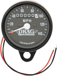 2.4(r) Mini Mechanical Speedometer Black