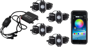 MOOSE RACING Led Rock Light Kit Black 