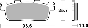 Ms Scooter Maxi Sintered Brake Pads, 2, nordicamoto.ro