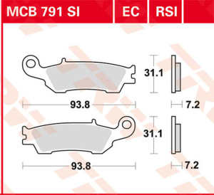 Ec Series Ceramic Brake Pads