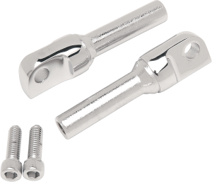 Chrome Adjustable Designer Peg Mounts Chrome, Polished, 1, nordicamoto.ro