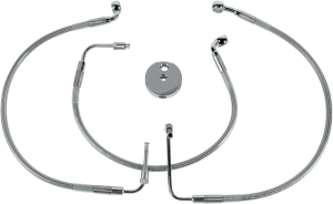 Stainless Steel Brake Line Kit Silver, Clear-coated
