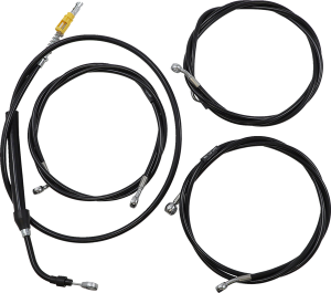 Complete Black Vinyl Braided Handlebar Cable/brake Line Kit Black