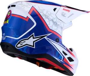 Casca Alpinestars S-M7 Blaster Alb/Albastru/Rosu XS, 4, nordicamoto.ro